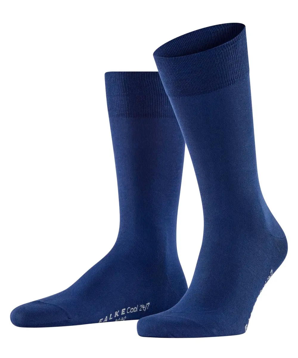 FALKE Men's Cool 24/7 Crew Socks - 8-9 (25ml/0.85 Fl Oz) | Breathable Organic Cotton for Work & Leisure - main product image
