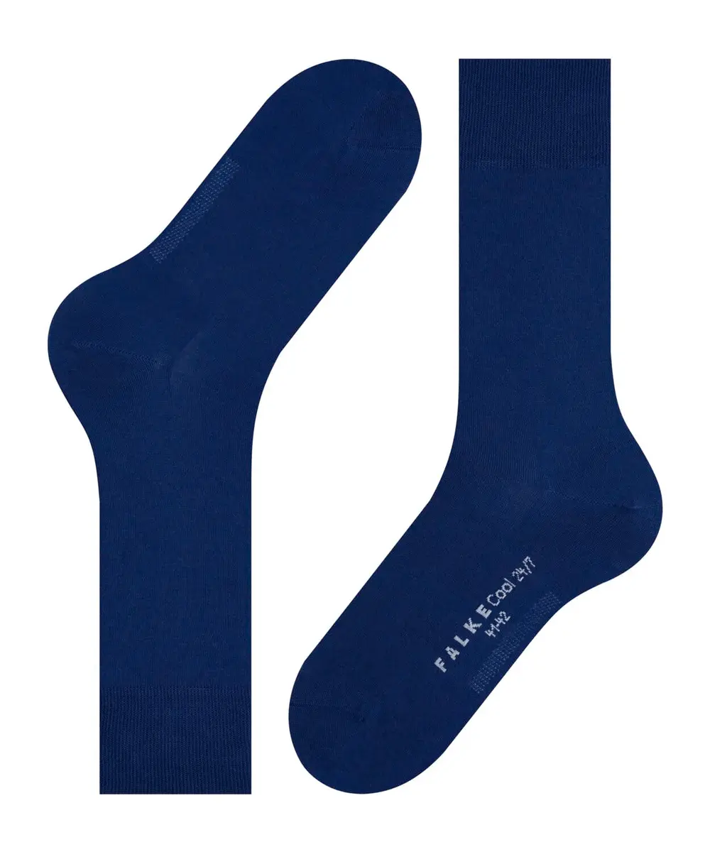 FALKE Men's Cool 24/7 Crew Socks Royal Blue 2.27 kg (5 lb) | Breathable Organic Cotton for Work or Leisure - view 6