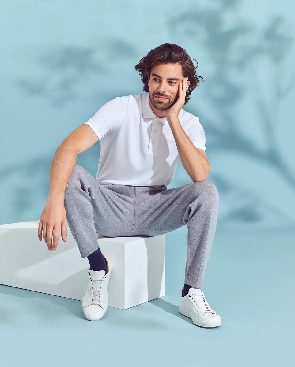 FALKE Men's Cool 24/7 Crew Socks Dark Navy Blue 41-42 (EU 8-9 US) | Breathable Organic Cotton Business Socks - view 2