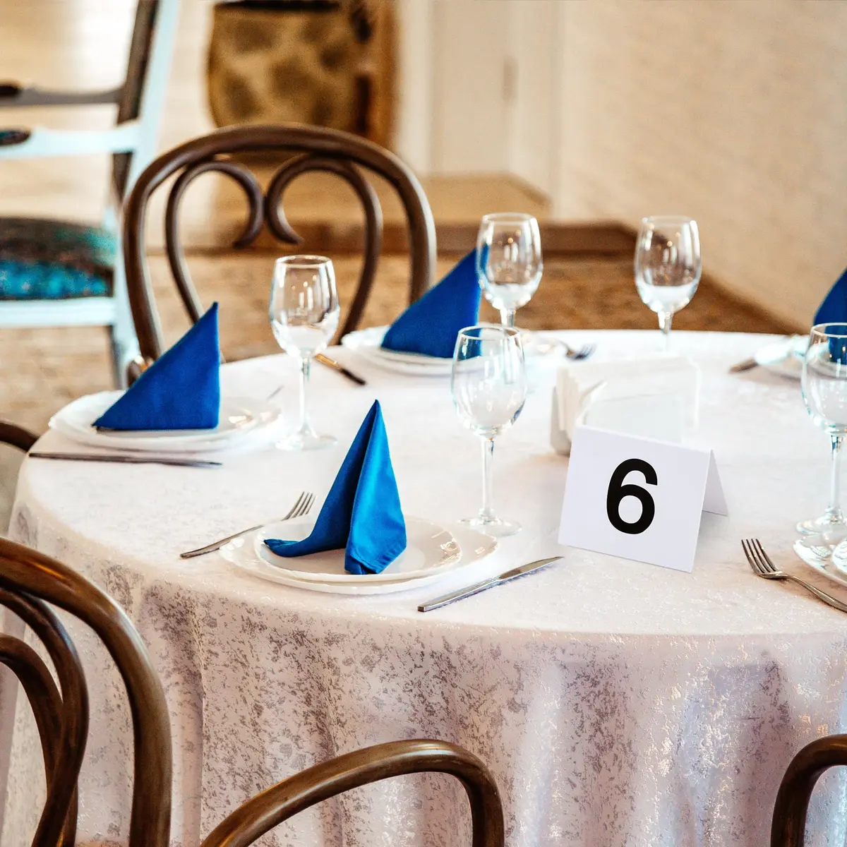 Tapix Restaurant Table Numbers 1-25 White | Durable Plastic Tent Markers for Events - view 5