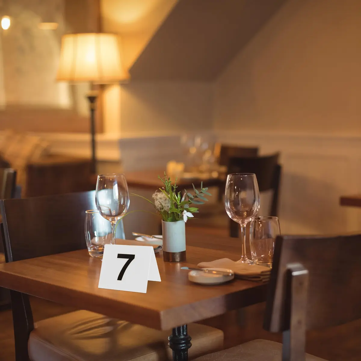 Tapix Restaurant Table Numbers 1-25 White | Durable Plastic Tent Markers for Events - view 6
