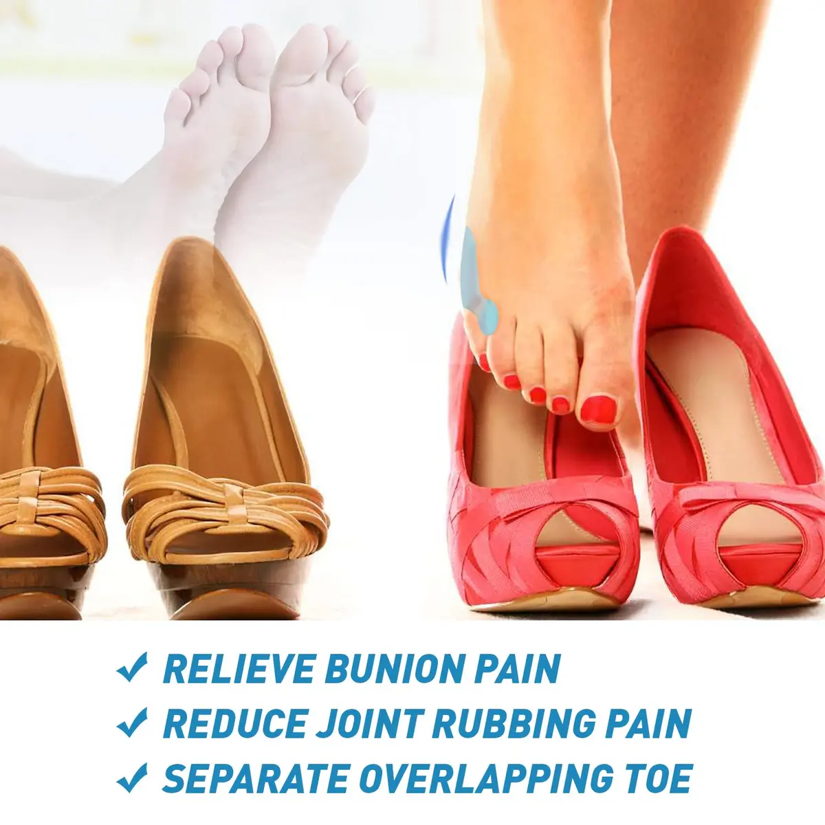 Promifun Pink Bunion Cushion Protector | Gel Corrector Pads for Foot Pain Relief, Calluses & Corns (14 Pack, Medium, Silicone) - view 6