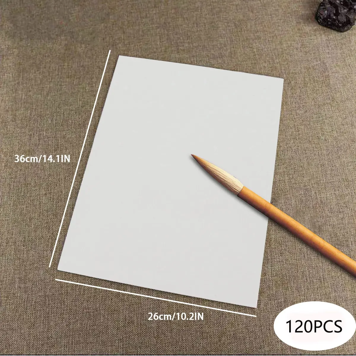 Huakaile White Raw Xuan Paper 36cm x 26cm (14.1 x 10.2 Inches) | 30 Sheets for Calligraphy & Watercolor Practice - view 4