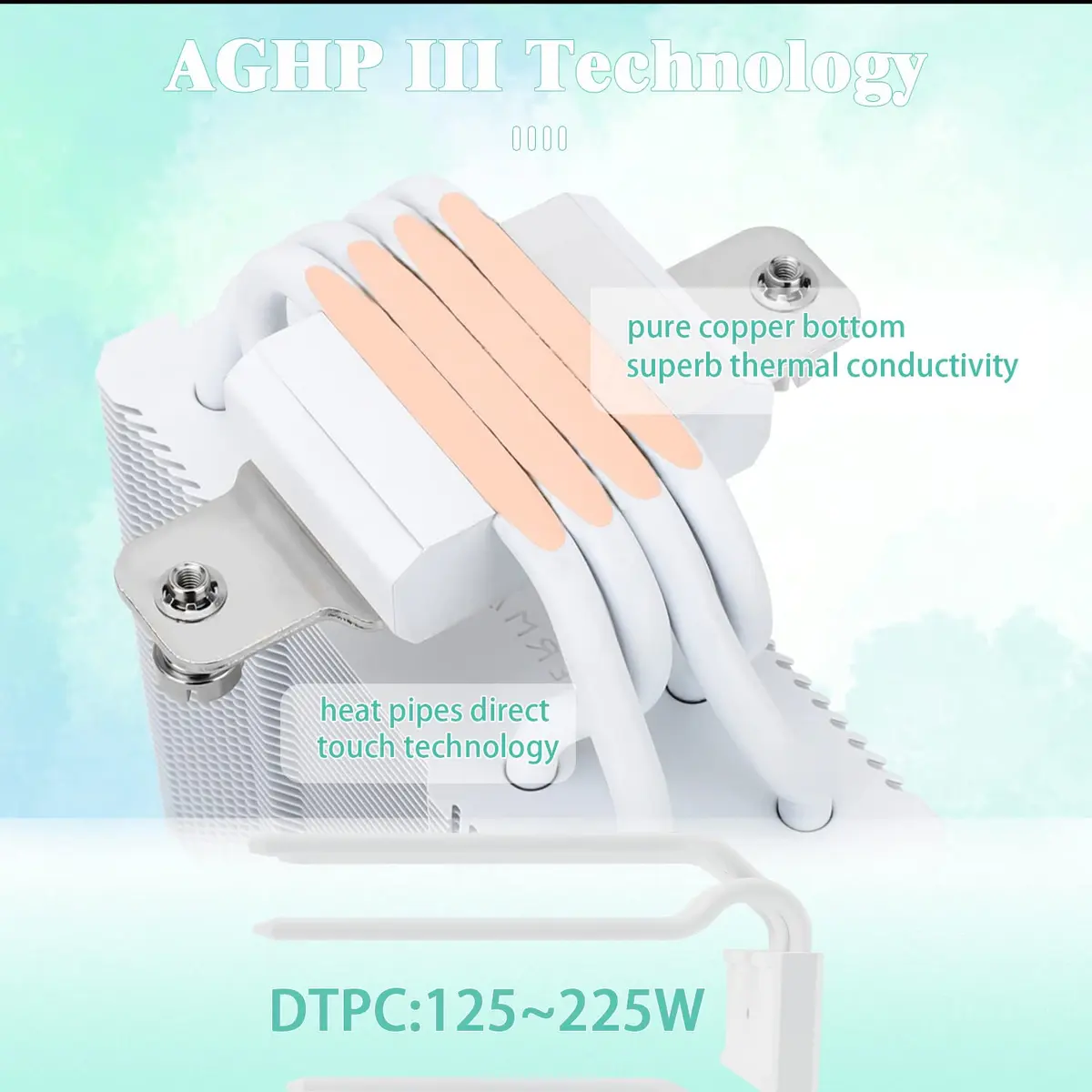 Thermalright AssassinX120 SE ARGB White CPU Air Cooler 120mm (4.72 inches) | Compatible with Intel LGA1700/1851 & AMD AM4/AM5 - view 2