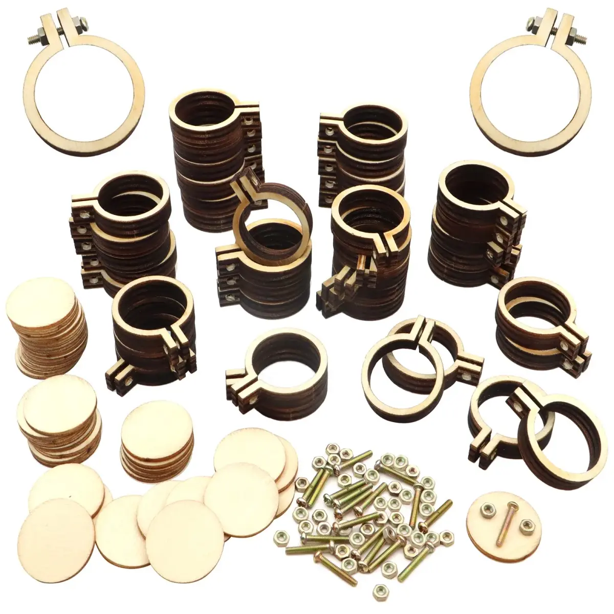 ZOCONE 40 Pack Mini Embroidery Hoops Set | DIY Pendant Keychain Crafting - main product image