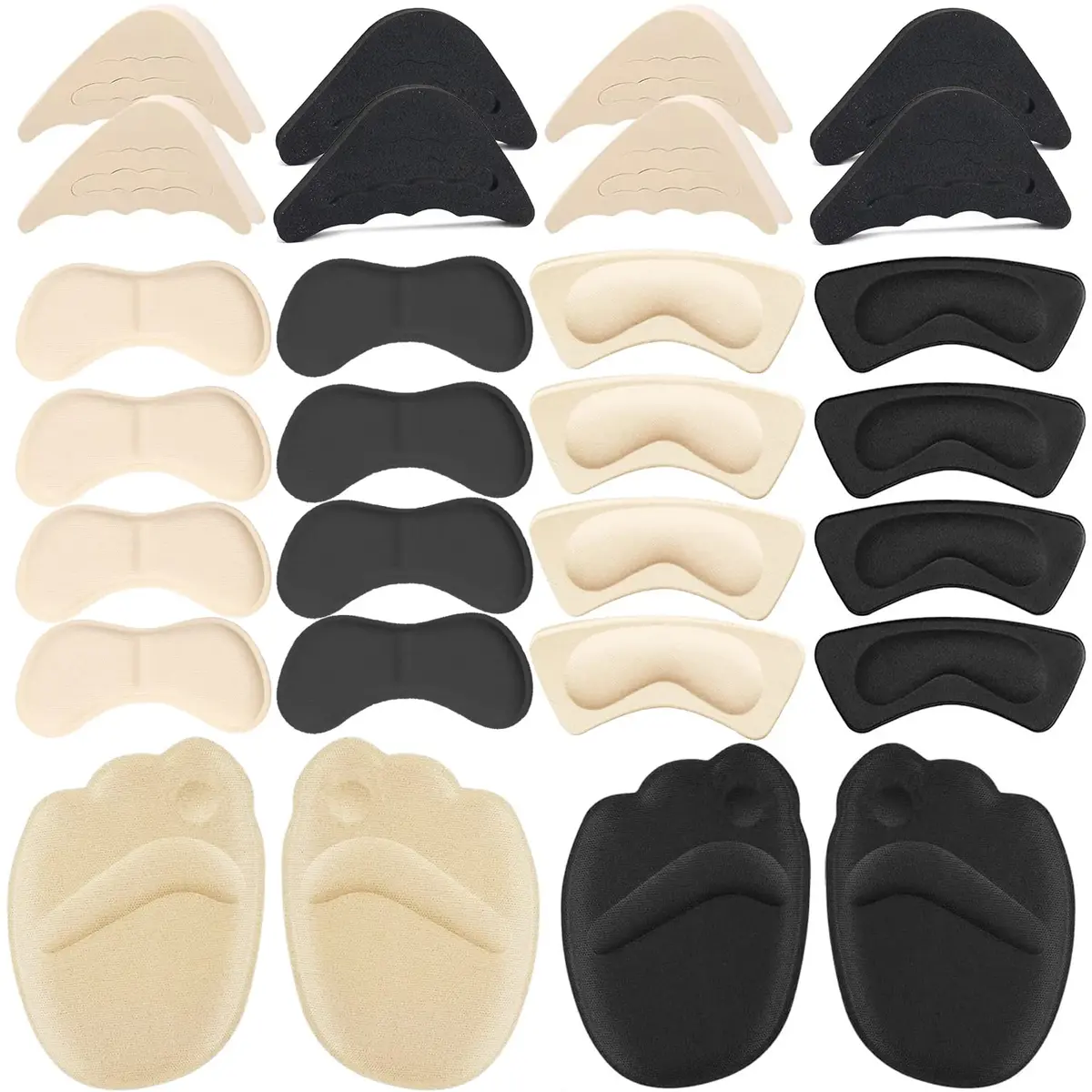 LHHXX33 Shoe Filler Heel Pads 16 Pairs | Comfortable, Breathable Foam Inserts for Women’s Shoes - main product image
