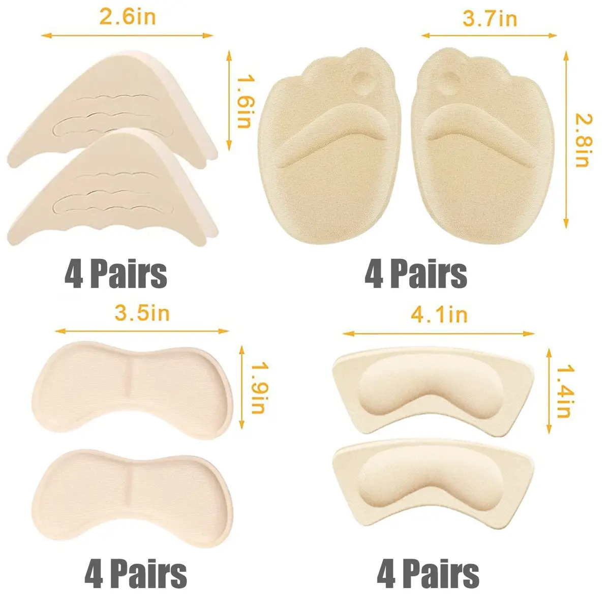 LHHXX33 Shoe Filler Heel Pads 16 Pairs | Comfortable, Breathable Foam Inserts for Women’s Shoes - view 4
