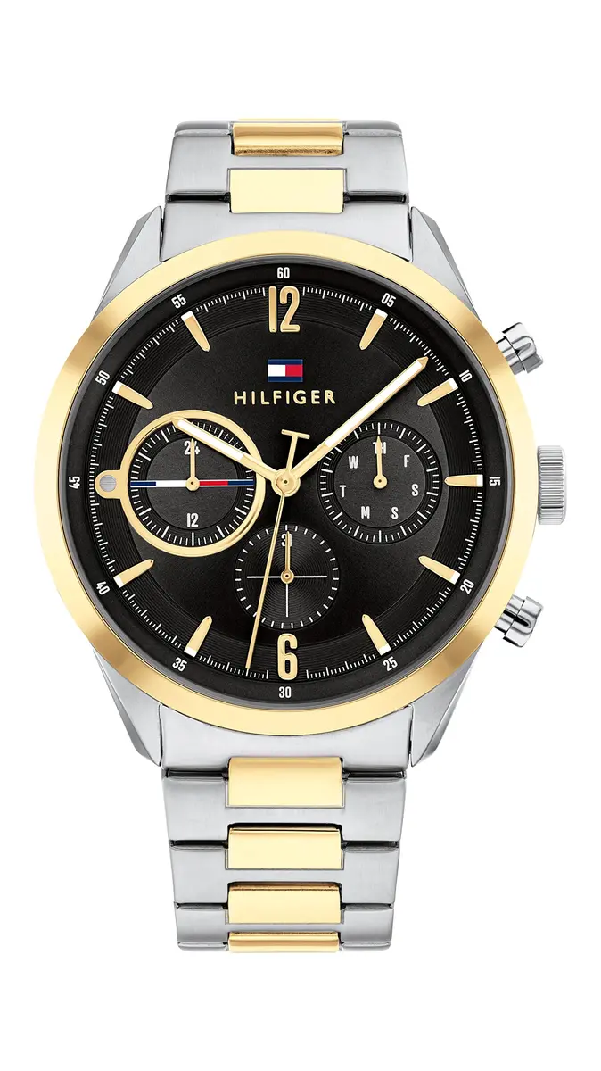 Tommy Hilfiger Men's Multifunction Two Tone Stainless Steel Watch, 44mm | Quartz, 50M Water-Resistant, Classic & Bold - main product image