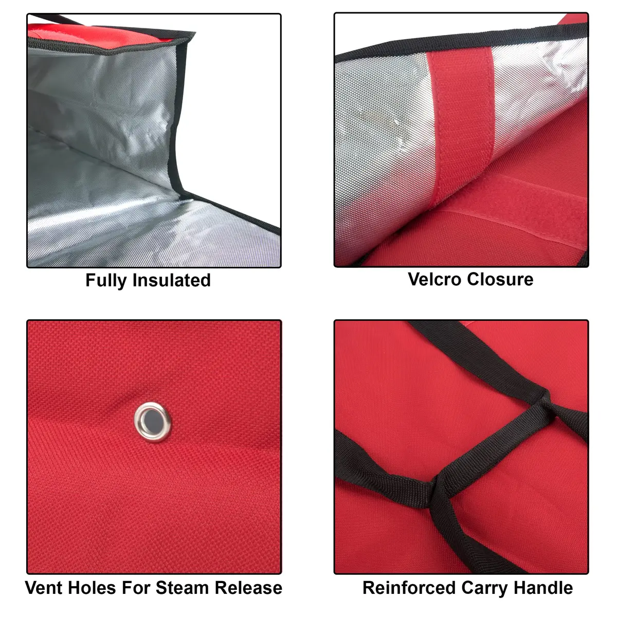 Trail maker Pizza Bags for Delivery 20" x 20" x 6" | Insulated Hot & Fresh Food Carrier - view 4