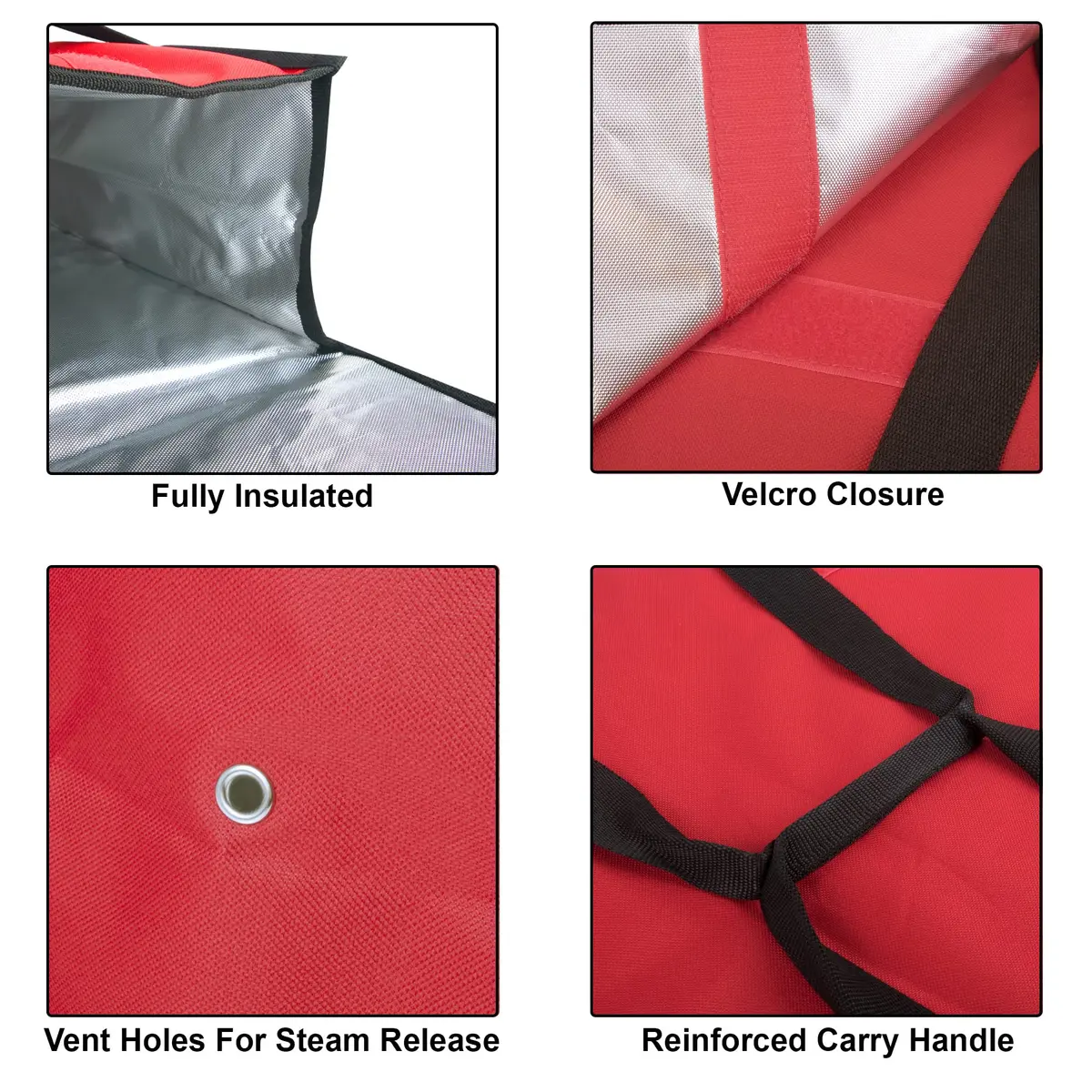 Trail maker Insulated Pizza Delivery Bag, 20" x 20" x 10" | Heavy-Duty Food Carrier for Delivery & Catering - view 3
