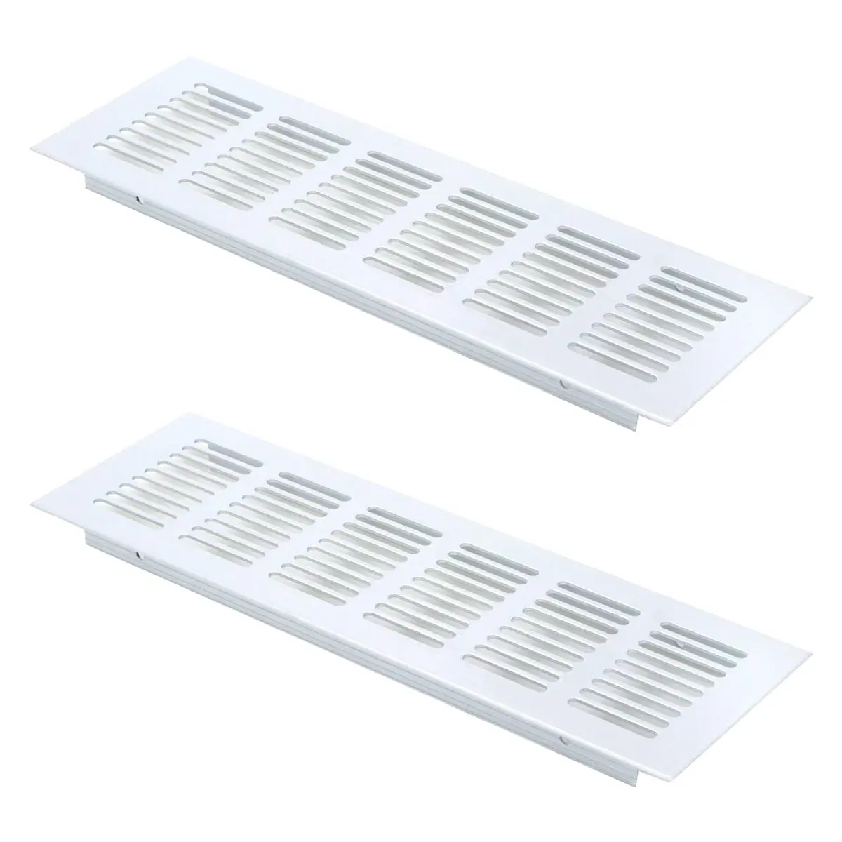 Geesatis White Air Vent Covers 9.8 x 3.1 Inch | Rust-Proof Aluminum Alloy for Cabinets & Closets - main product image