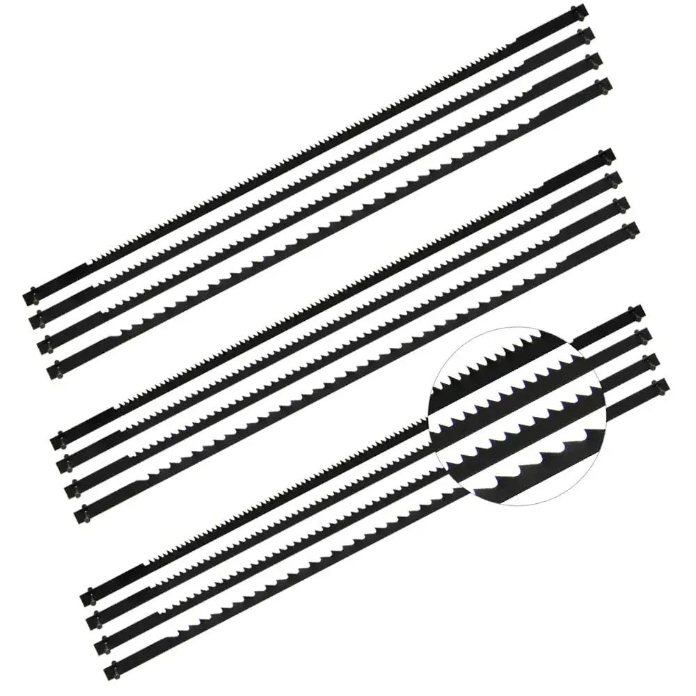 JTEX 5-Inch Pin End Scroll Saw Blades Assortment 48 Pack | 10, 15, 18, 24 TPI for Wood, Plastic, Soft Metals - view 2