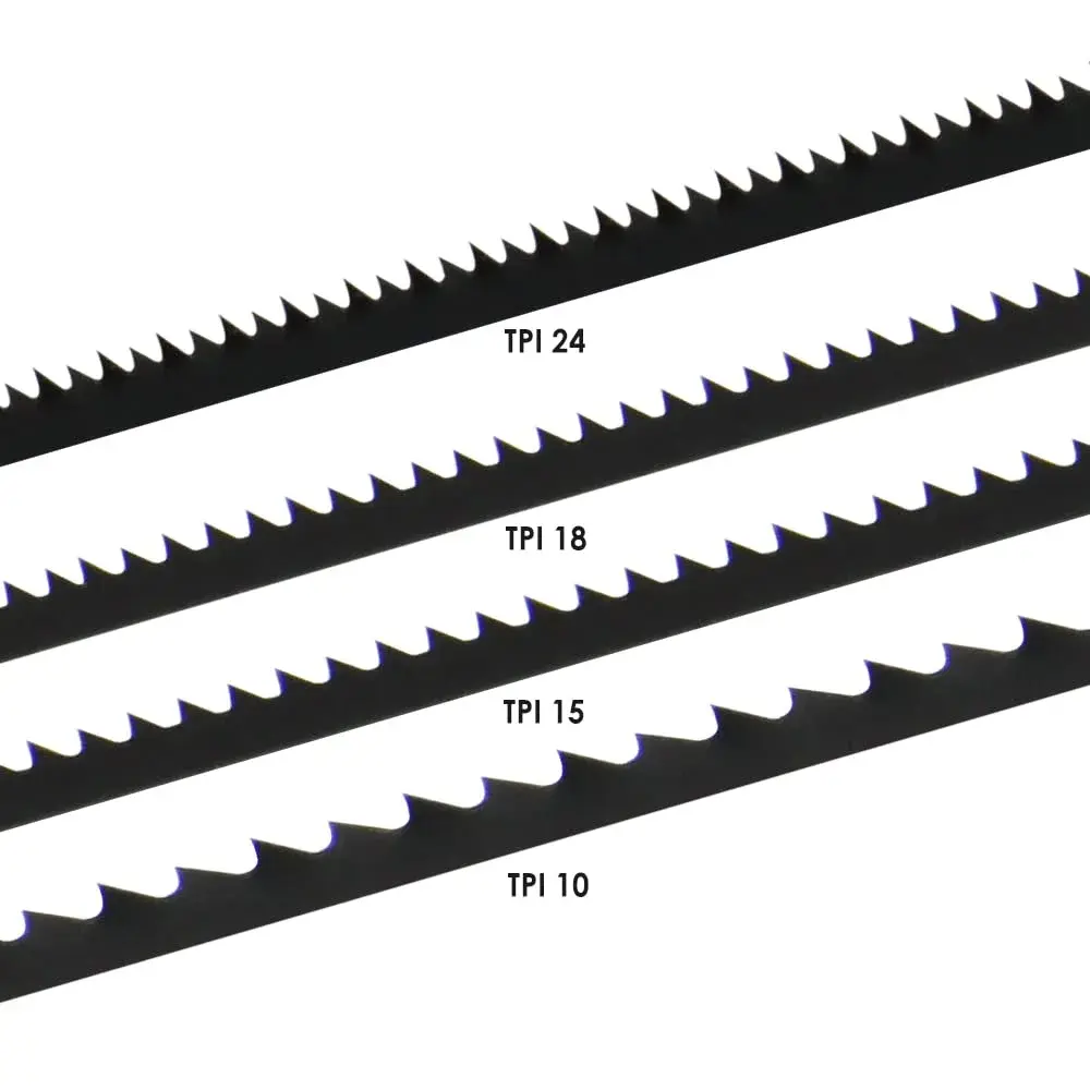 JTEX 5-Inch Pin End Scroll Saw Blades Assortment 48 Pack | 10, 15, 18, 24 TPI for Wood, Plastic, Soft Metals - view 3