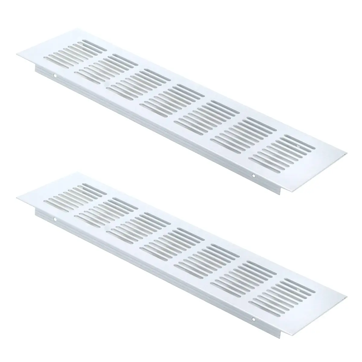 Geesatis White Air Vent Covers - 11.8 x 3.1 Inch Rust-Proof Aluminum Alloy for Cabinets & Closets - main product image