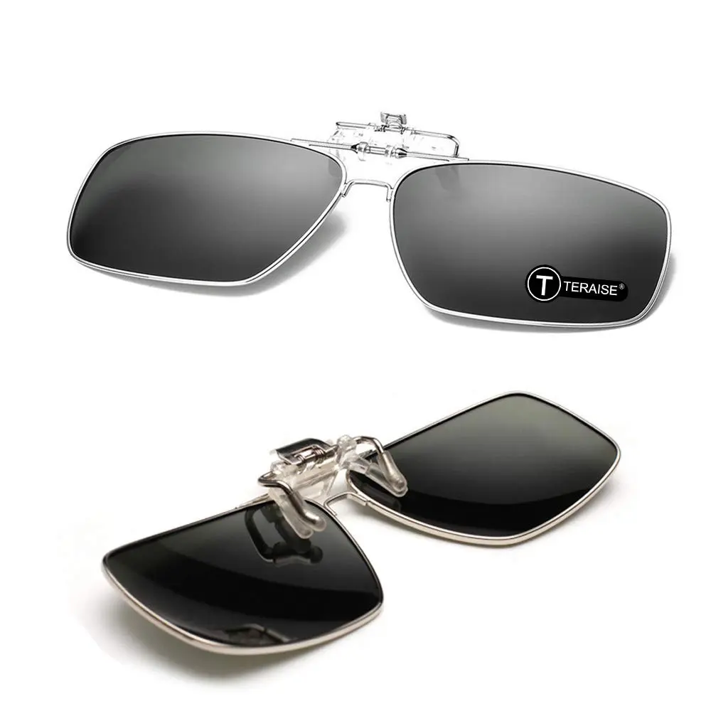 TERAISE Polarized Clip on Sunglasses with Flip Up Function Suitable Driving | HD UV400 Protection - main product image