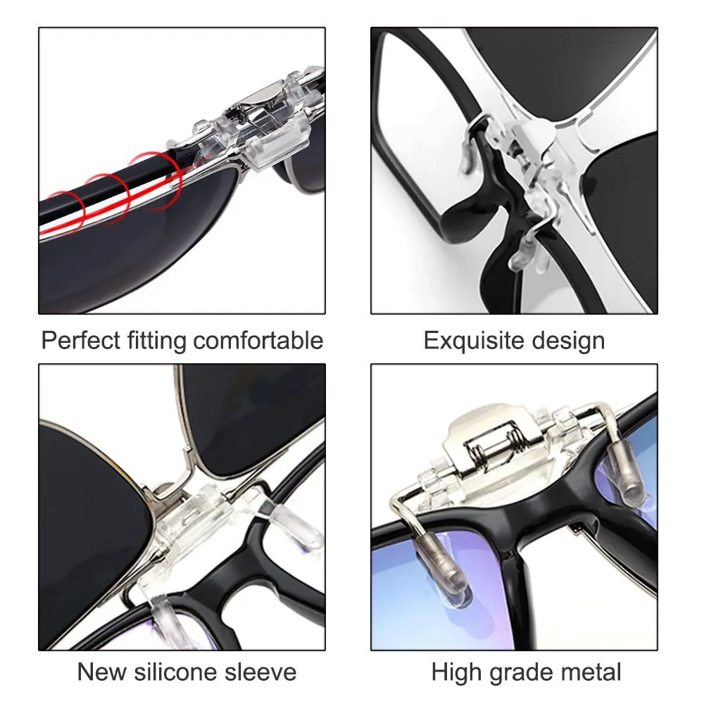 TERAISE Polarized Clip on Sunglasses with Flip Up Function Suitable Driving | HD UV400 Protection - view 5