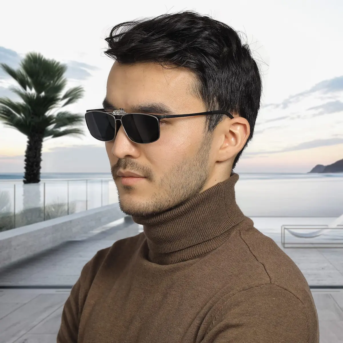 TERAISE Polarized Clip on Sunglasses with Flip Up Function Suitable Driving | HD UV400 Protection - view 2
