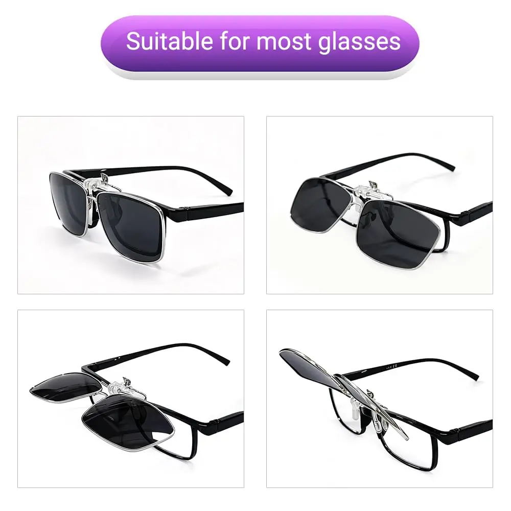 TERAISE Polarized Clip on Sunglasses with Flip Up Function Suitable Driving | HD UV400 Protection - view 3