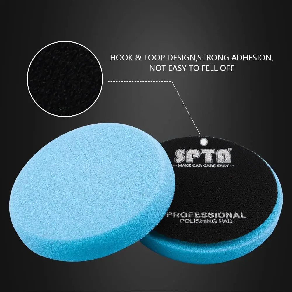 SPTA Blue T60 Moderate-Cut Foam Polishing Pads 16.5cm (6.5 Inch) | Remove Sanding Marks & Oxidation - view 5