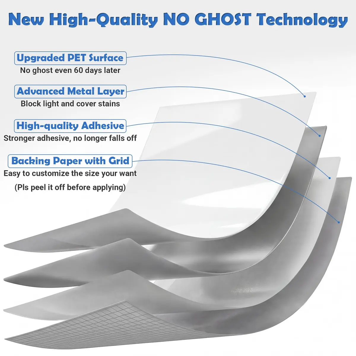 AFMAT Whiteboard Sticker 17.3" x 78" | No Ghost, Peel & Stick Dry Erase Wallpaper - view 4