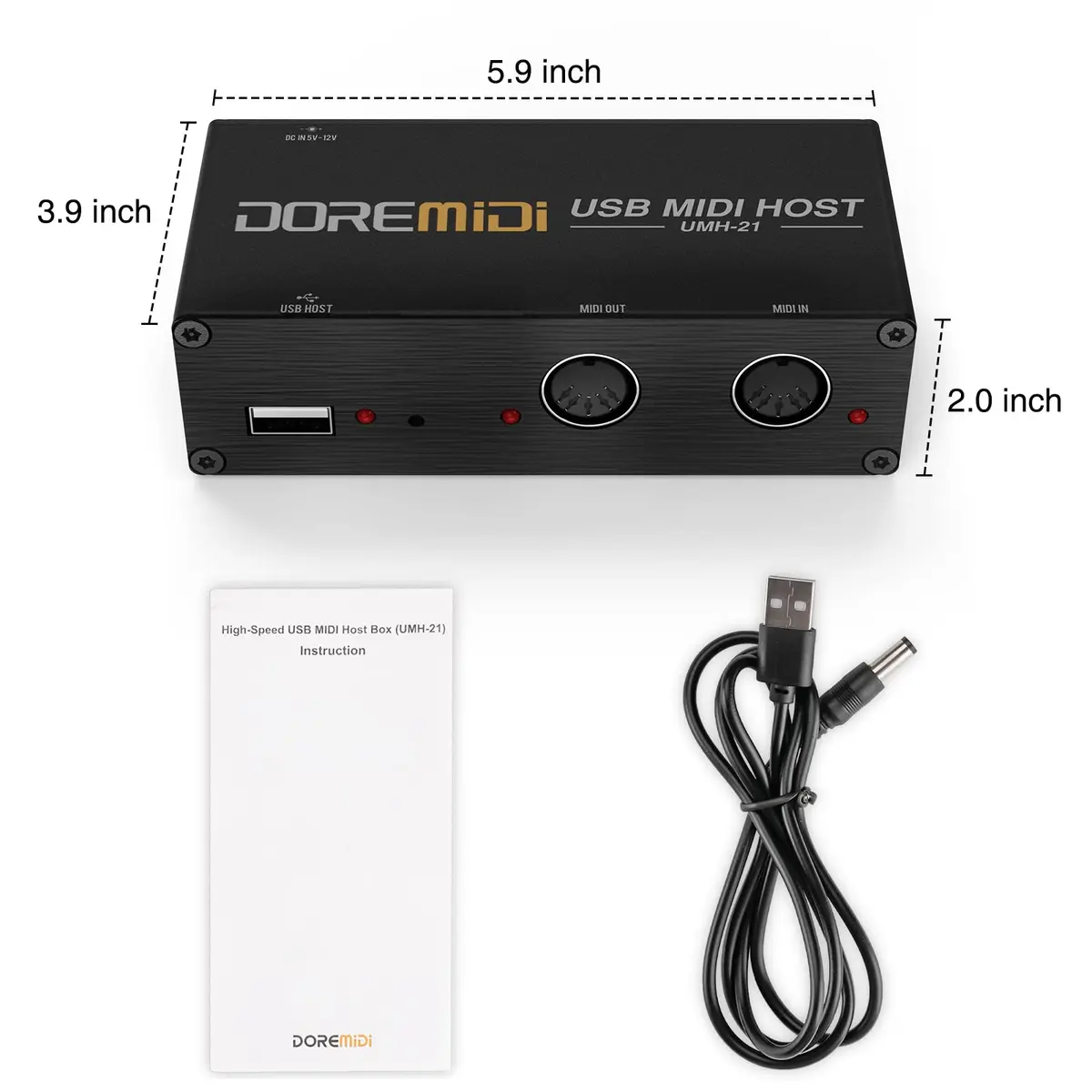 Camola Upgraded USB Host MIDI Interface 1-in 1-out | High-Speed USB to MIDI Converter with 16 Channels - view 7
