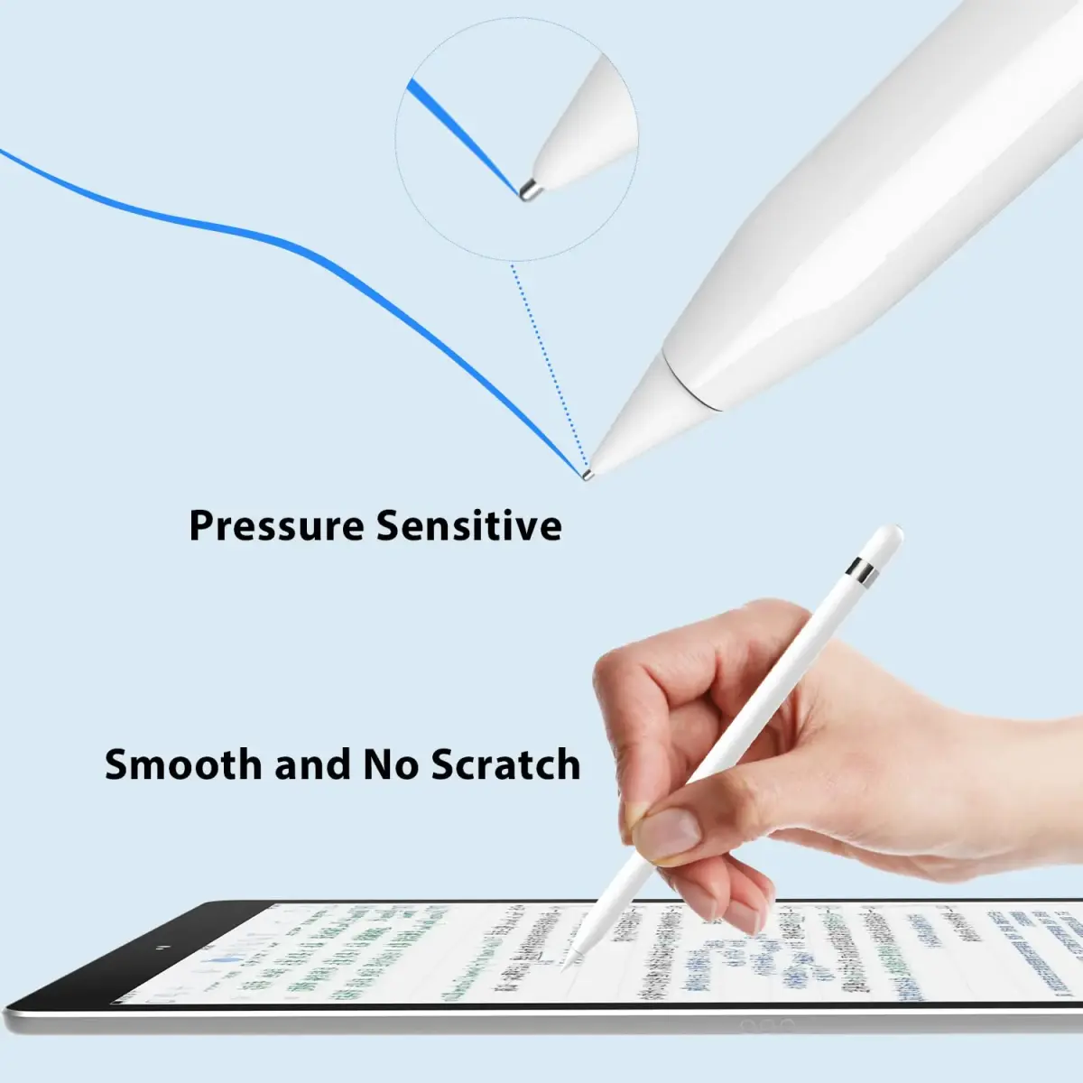 Paiholy White 4 Pack Pencil Tips for Apple Pencil | Precise Control Replacement Nibs (0.8mm) - view 4