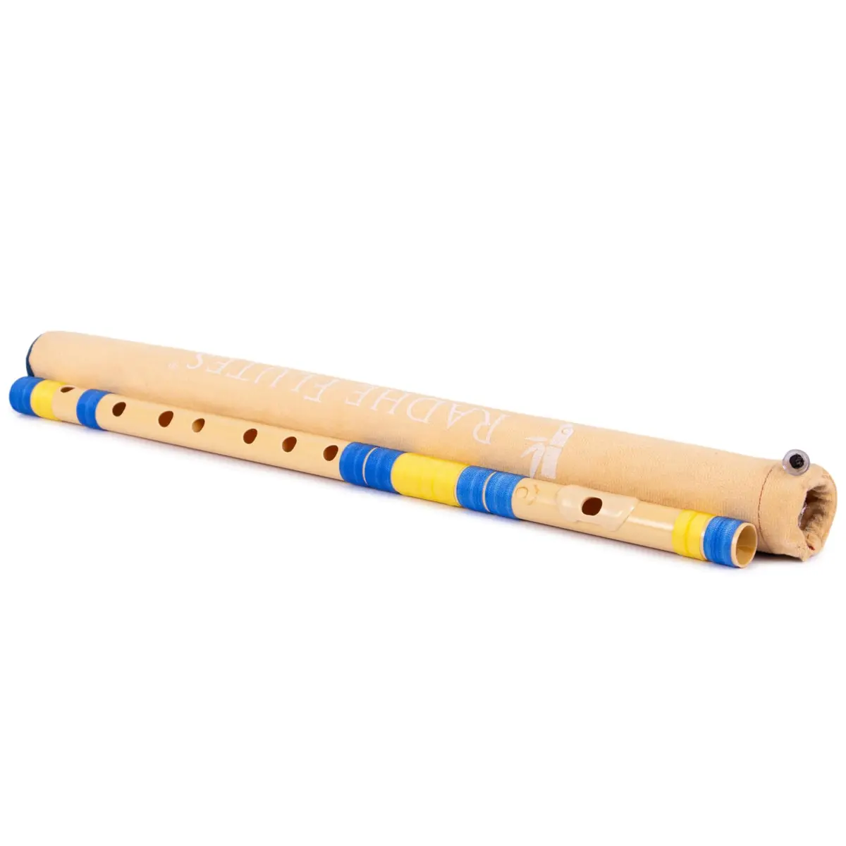Radhe Flutes C Natural Bansuri PVC Fiber 49cm (19.3in) | Tuned to A=440Hz for Indian Classical Music - view 5