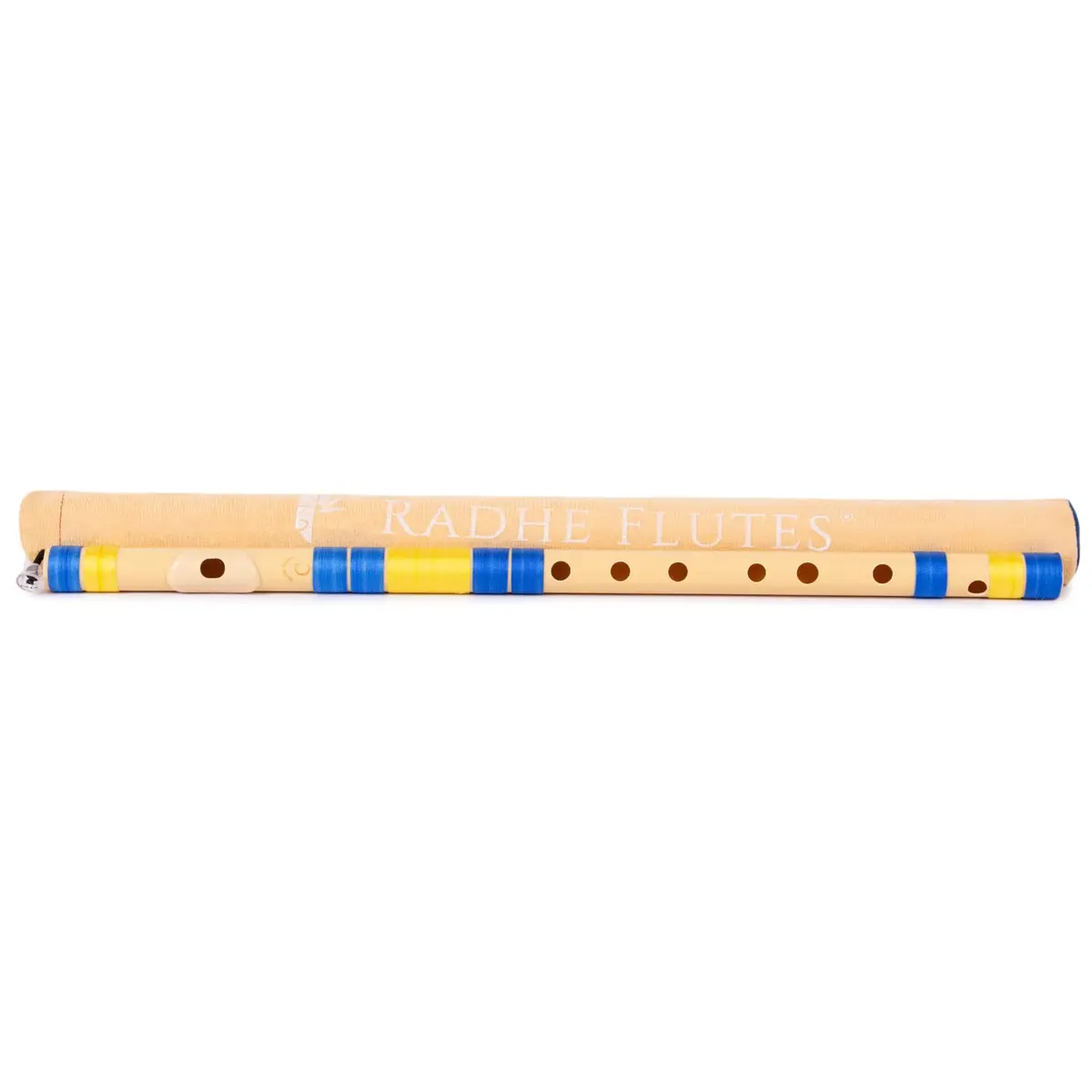 Radhe Flutes C Natural Bansuri PVC Fiber 49cm (19.3in) | Tuned to A=440Hz for Indian Classical Music - view 3