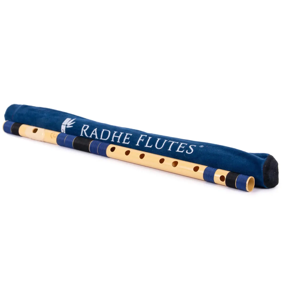 Radhe Flutes C Natural Bansuri | 49cm (19.3in) | Tuned to A=440Hz | PVC Fiber with Velvet Cover - view 5