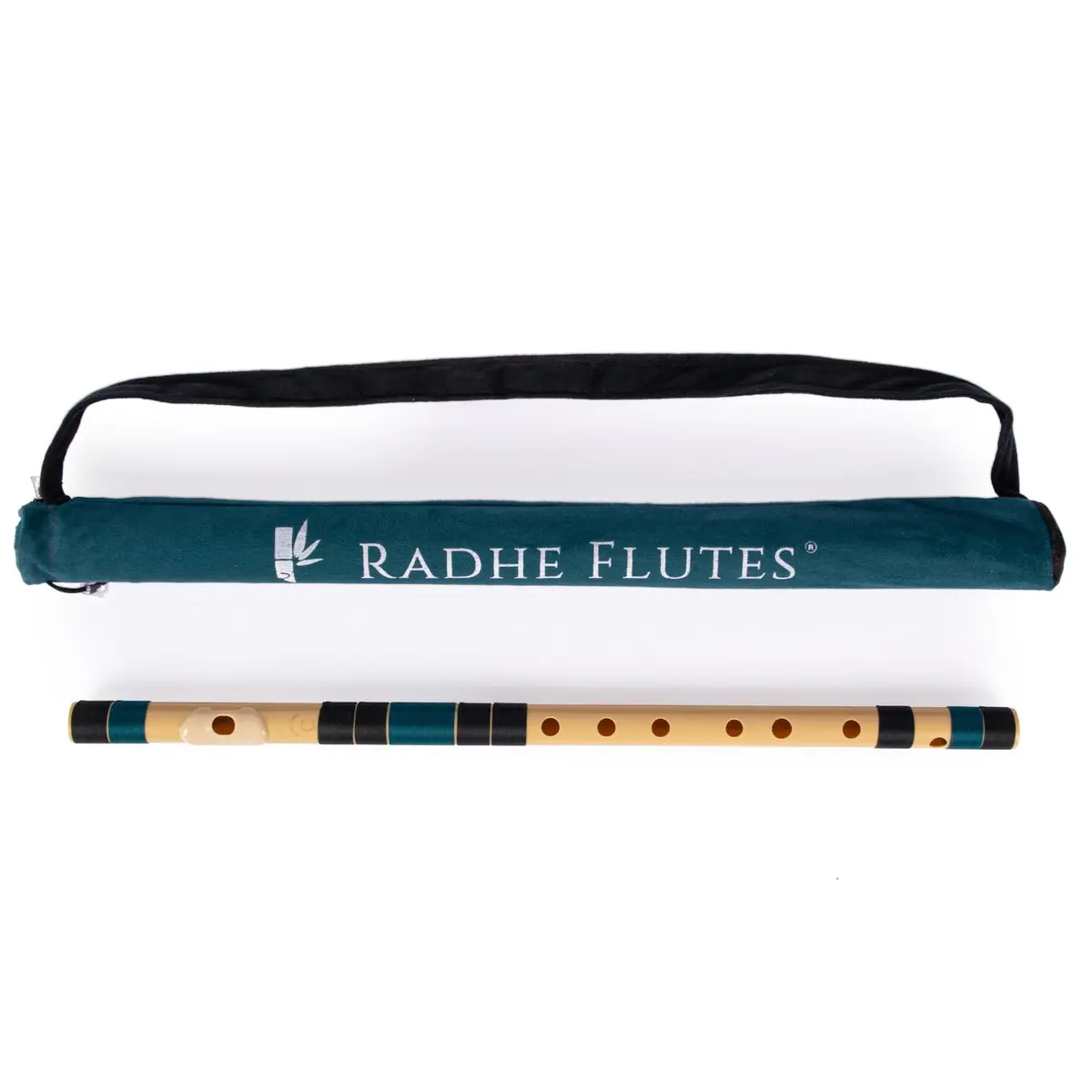 Radhe Flutes C Natural Bansuri 49 cm (19.3 in) | Tuned to A=440Hz for Indian Classical Music - main product image