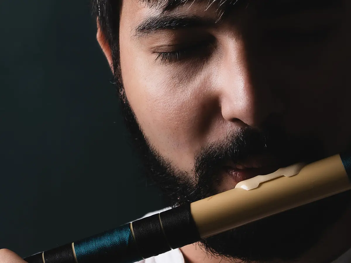 Radhe Flutes C Natural Bansuri 49 cm (19.3 in) | Tuned to A=440Hz for Indian Classical Music - view 2