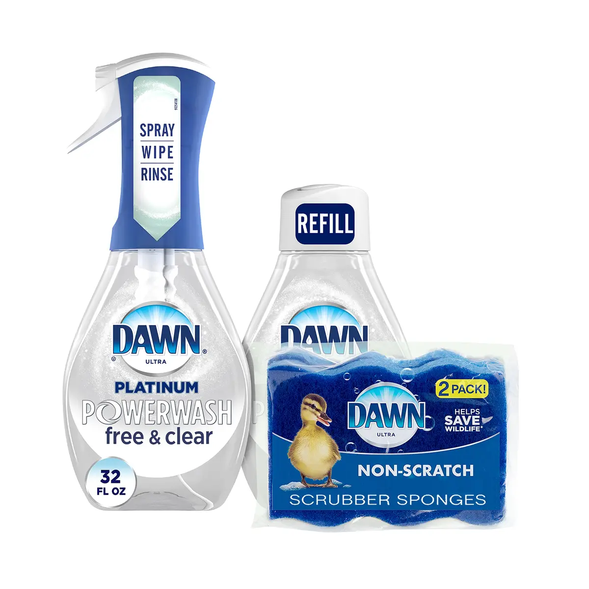 Dawn Free & Clear Powerwash Dish Spray 16oz (473ml) | Removes 99% Grease & Grime - main product image