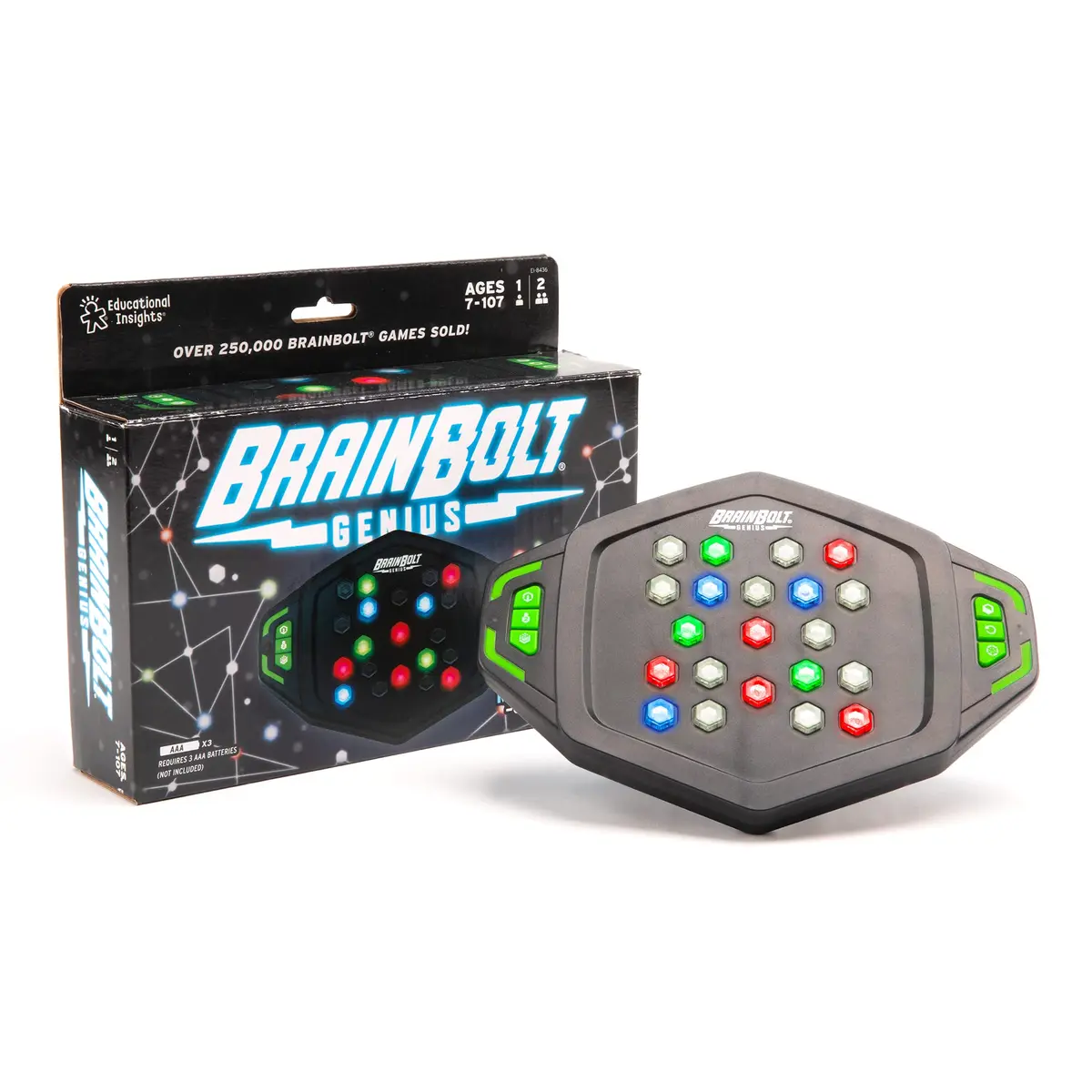 Educational Insights BrainBolt Genius Handheld Memory Game | Screen-Free Cognitive Challenge for Kids 7+ - view 2