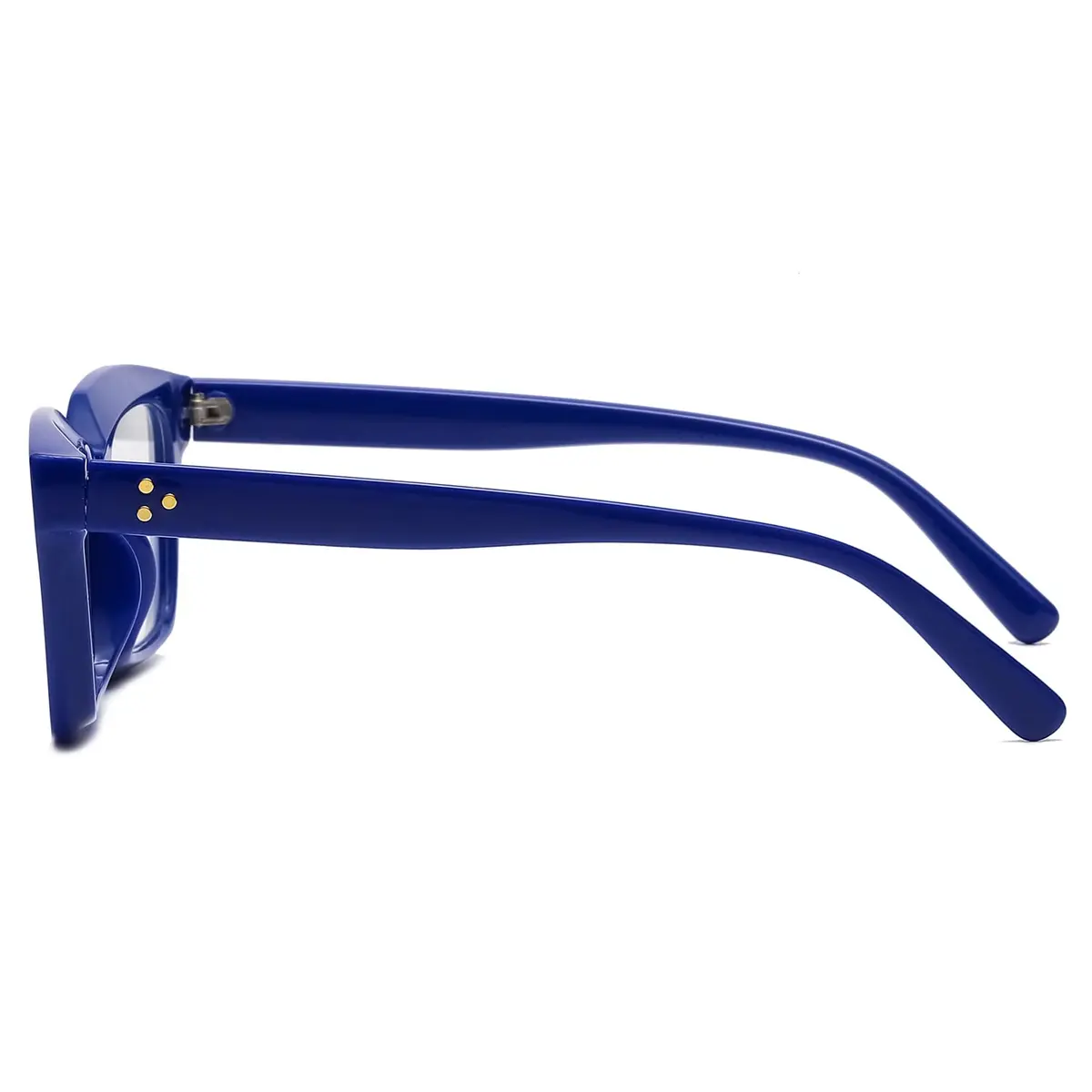 EYLRIM Classic Thick Square Frame Clear Lens Glasses for Men & Women | Non Prescription Eyewear (A4 Blue) - view 5