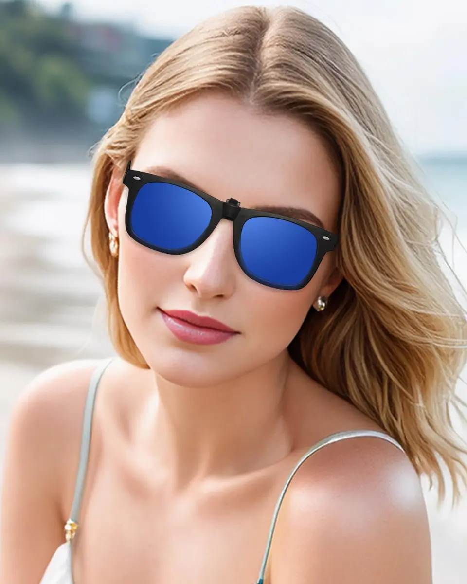 TERAISE Polarized Clip on Sunglasses with Flip Up Function Suitable Driving | UV400, Polarized, Unisex - view 2