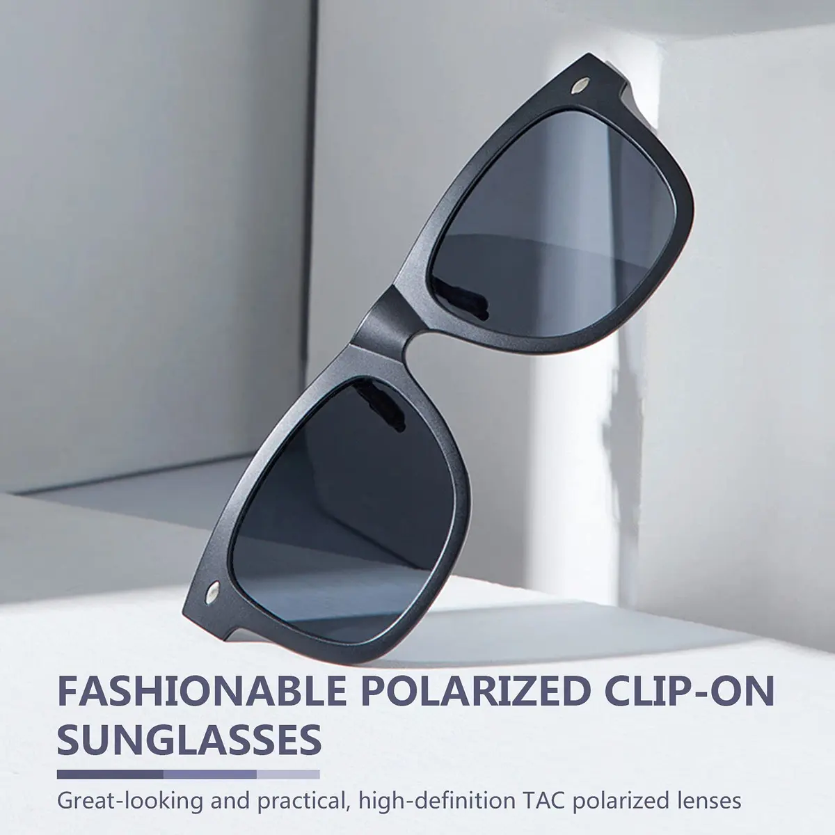 TERAISE Polarized Clip on Sunglasses with Flip Up Function Suitable Driving | UV400 Protection, Polarized Lenses, Fits Myopic Glasses - view 2