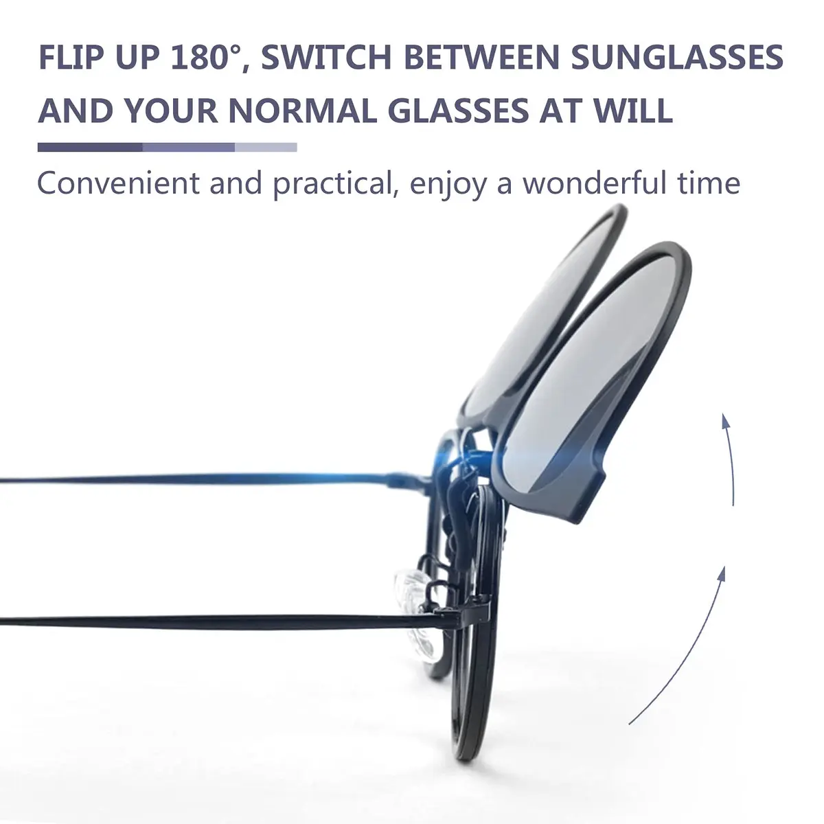 TERAISE Polarized Clip on Sunglasses with Flip Up Function Suitable Driving | UV400 Protection, Polarized Lenses, Fits Myopic Glasses - view 3