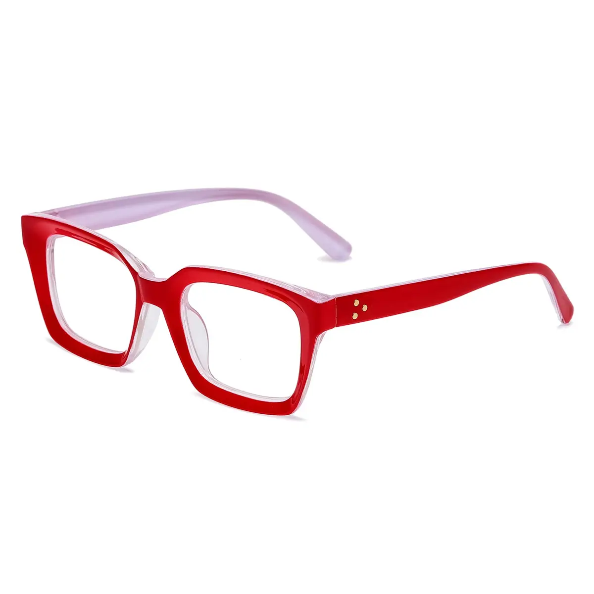 EYLRIM Classic Thick Square Frame Clear Lens Glasses 50mm (1.97in) | Fashion Eyewear for Men & Women - main product image