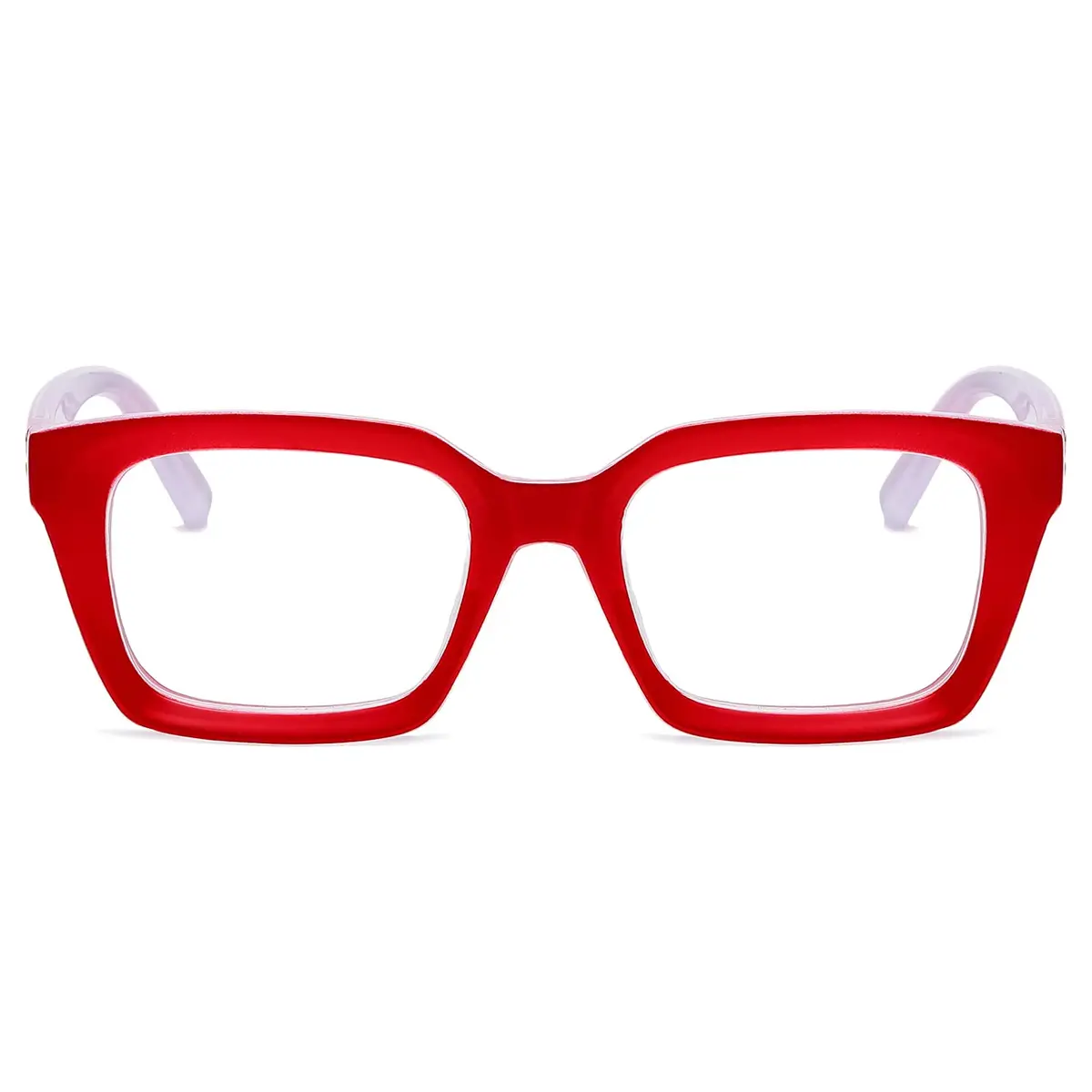 EYLRIM Classic Thick Square Frame Clear Lens Glasses 50mm (1.97in) | Fashion Eyewear for Men & Women - view 3
