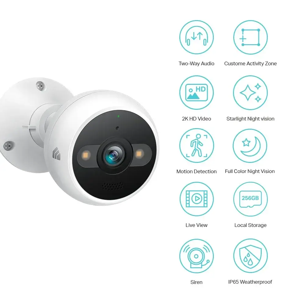 Kasa Smart KC420WS 2K+ Outdoor Wired Security Camera | 4MP HD, Color Night Vision, IP65 Weatherproof - view 2
