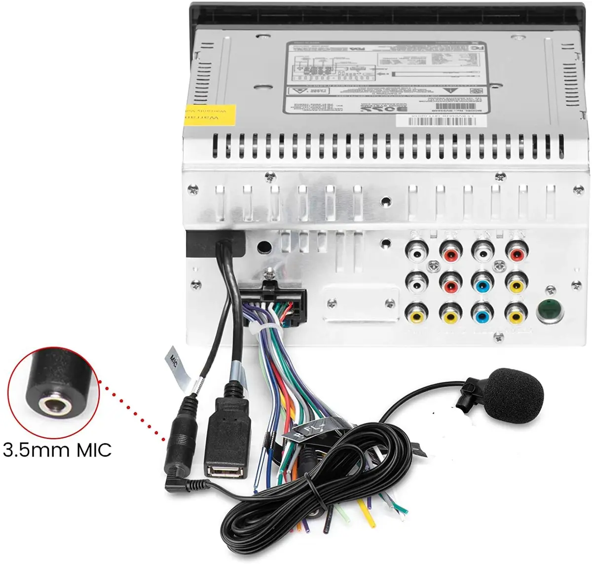 FingerLakes Microphone for Car Stereo 3.5mm & 2.5mm | Universal Compatibility with Bluetooth Units - view 2