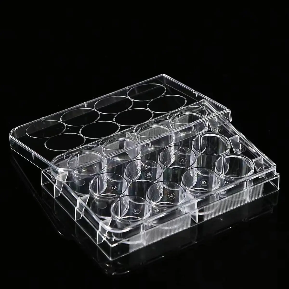 Lichen cottage 12-Well Tissue Culture Plate Individually Wrapped Flat Bottom Wells Pack of 10 | Sterile Polystyrene Labware - view 3