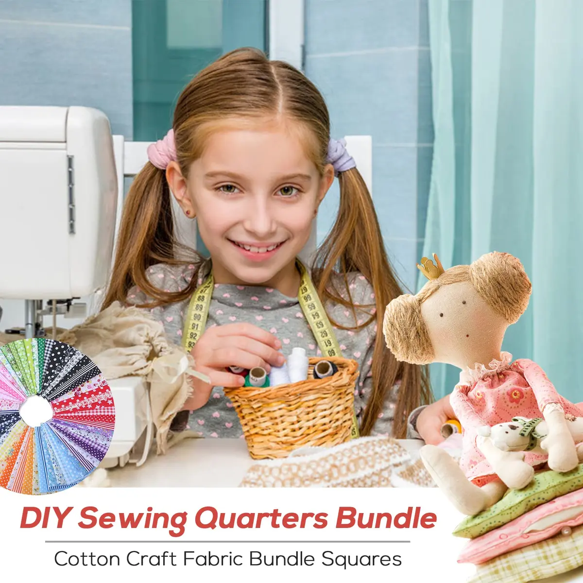 Ysanciuu 120 Pcs 4" x 4" Cotton Craft Fabric Squares | Random Patterns for Sewing & Quilting - view 5