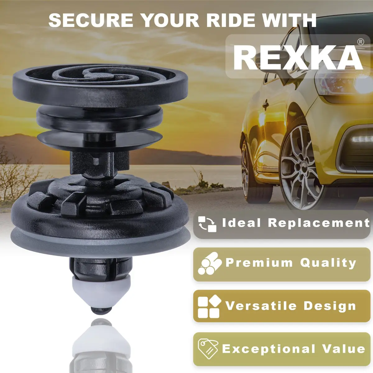Rexka 15pcs Door Trim Panel Retainer Clip 7L6-868-243 | Compatible with Audi VW Passat A4 B8 Golf MK6 - view 4