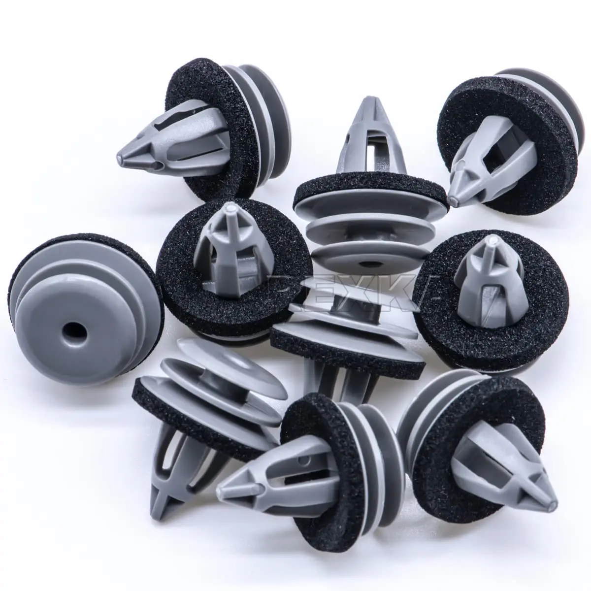 Rexka Gray 10pcs Door Trim Panel Retainer Clips Rivet | Fits BMW 1992-On Models - main product image