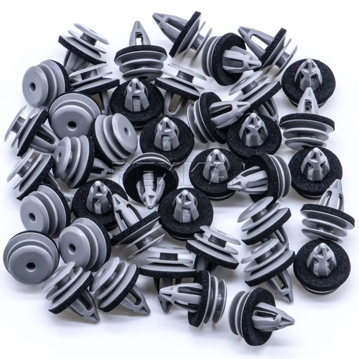 Rexka Gray Door Trim Panel Retainer Clips 40pcs (9.5mm Stem, 14mm Length) | Direct Fit for BMW Models - view 2