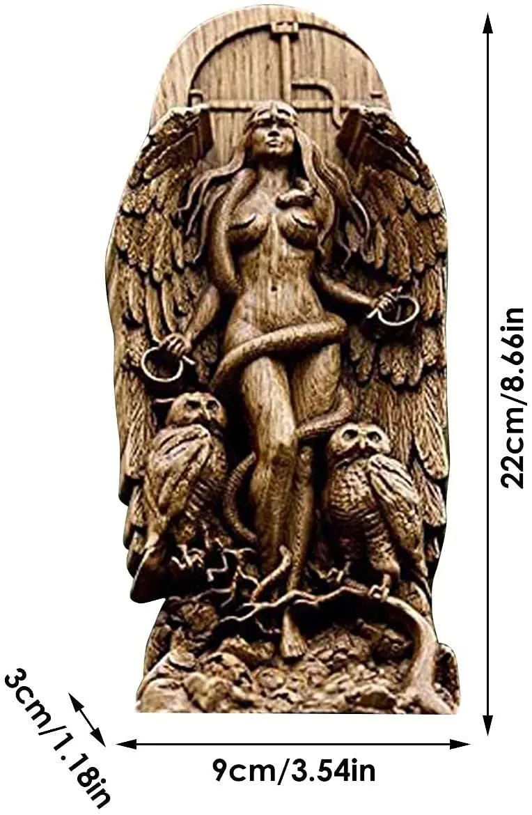 YRDGRG Goddess Statue Lilith 8.66 inch Resin Figurine for Home Garden Art Decor - view 2