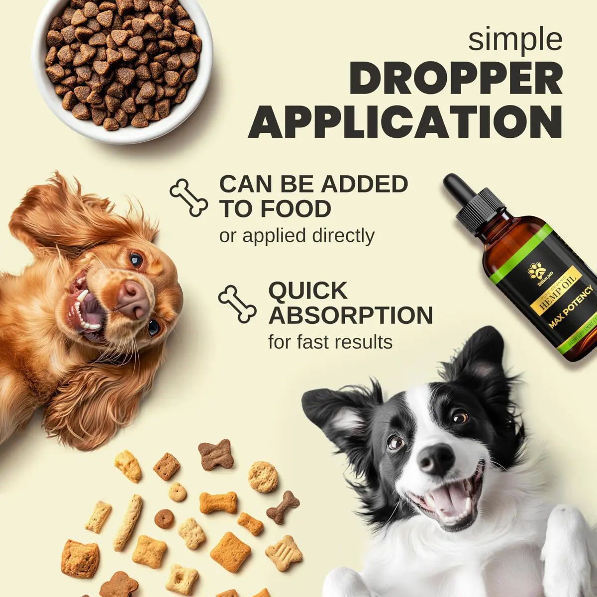Billion Pets Hemp Oil for Dogs & Cats 2 Fl Oz | Calming, Pain & Arthritis Support - view 4