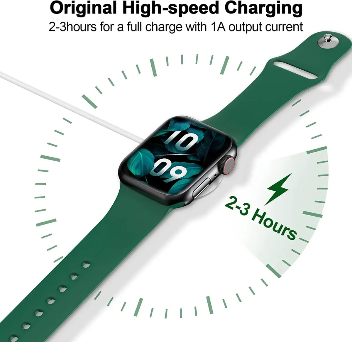 xiwxi Magnetic Charging Cable for Apple Watch, White 1.5M | Fast Wireless Charging - view 3