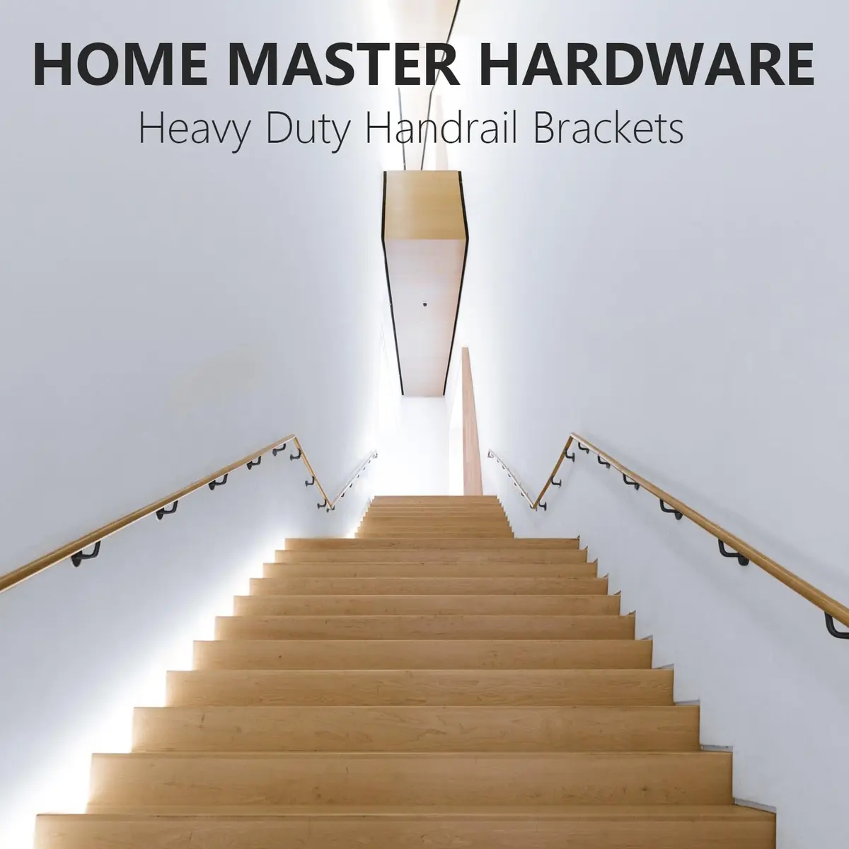 HOME MASTER HARDWARE Hand Rail Brackets for Stairs 6 Pack | Heavy Duty Zinc Support, Matte Black Finish - view 4